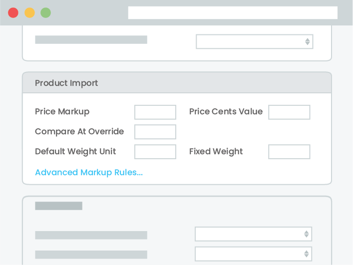 quick default settings with dropified