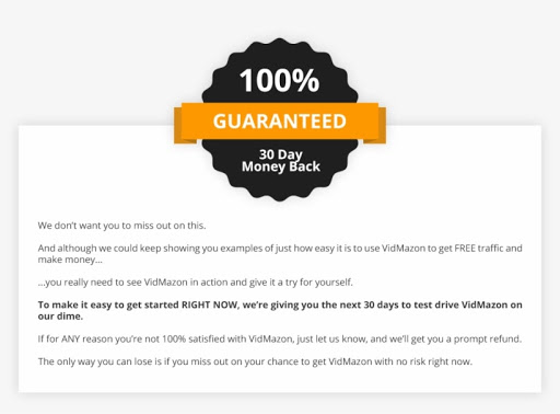 100% Guaranteed 30 Day Money Back Badge Orange & Black