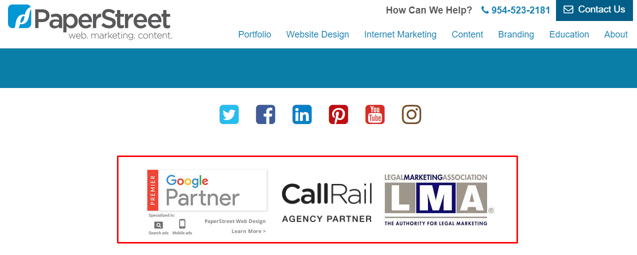Google, CallRail, LMA partner badge