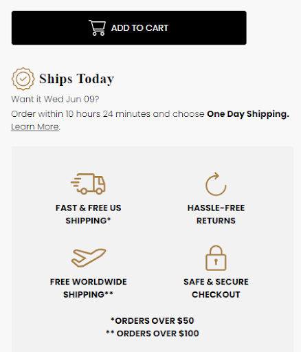 Orders over $50 ship free worldwide