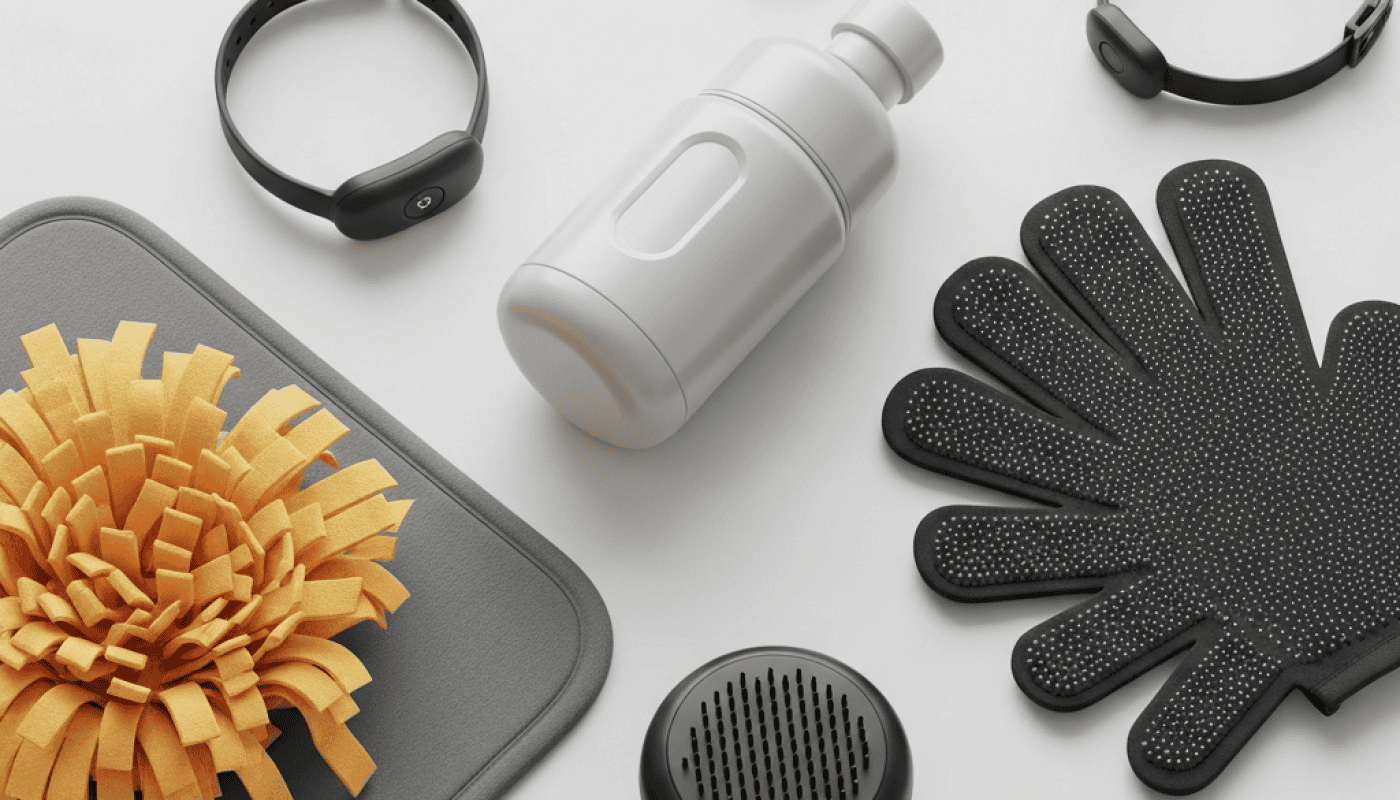 dog cleaning products and trending animal electronics