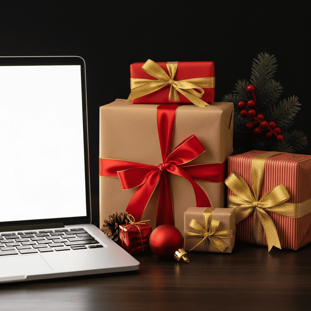 Q4 holiday dropshipping products Christmas gift boxes with seasonal decorations