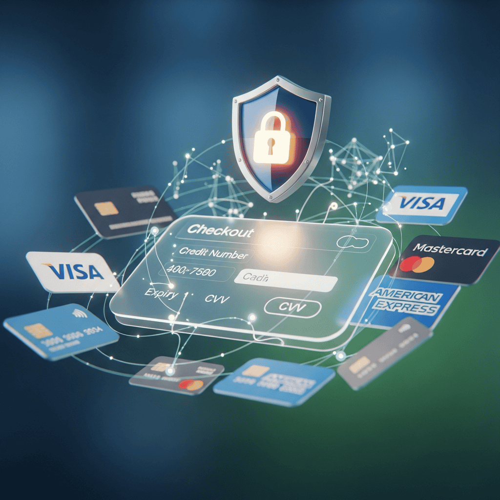 Secure online payment processing with credit card security for dropshipping success.