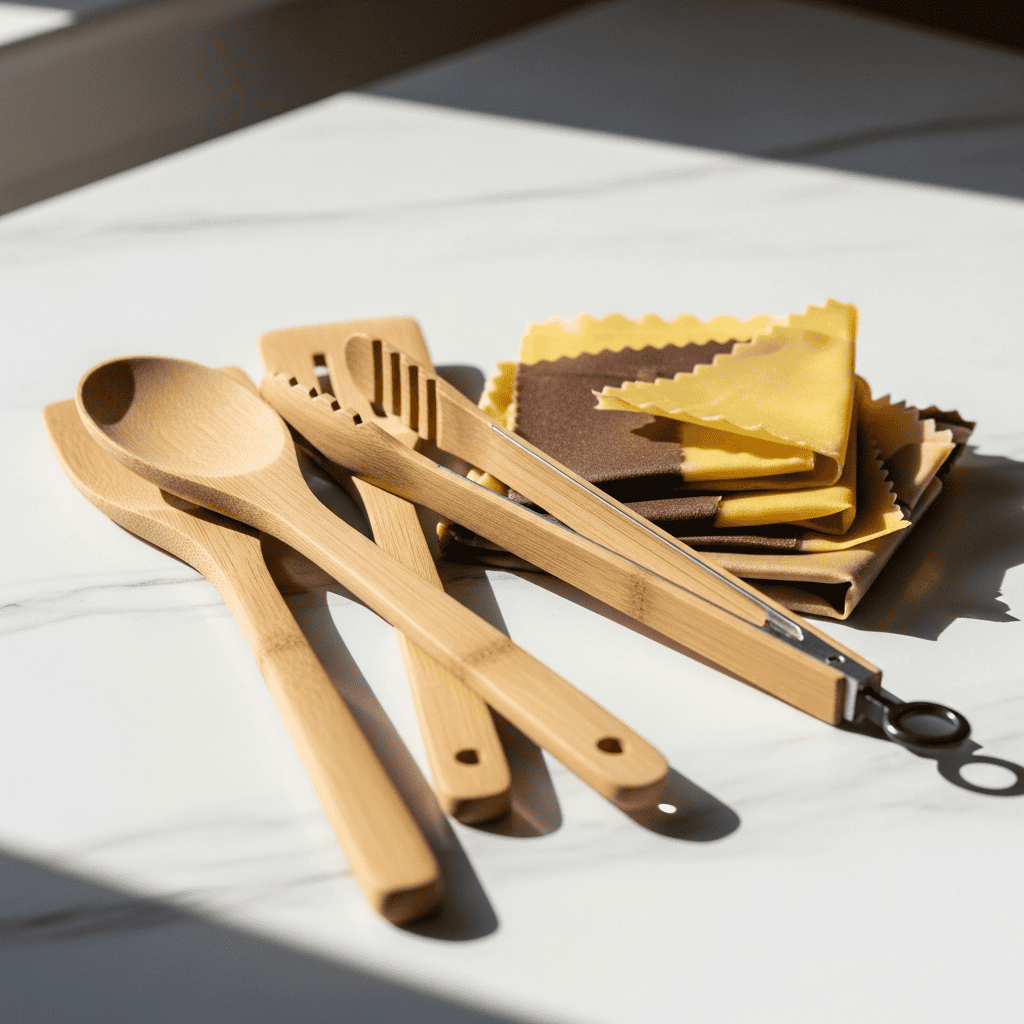 bamboo utensils and beeswax wraps best-selling eco-friendly dropshipping kitchen products