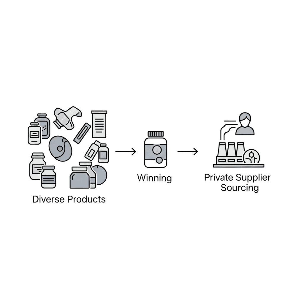 Diverse products leading to private supplier sourcing with Dropified.