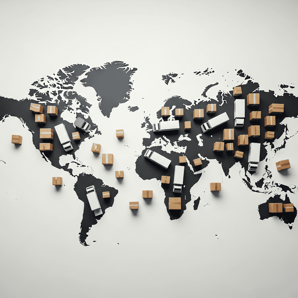 Spocket US and EU dropshipping supplier network map with delivery routes