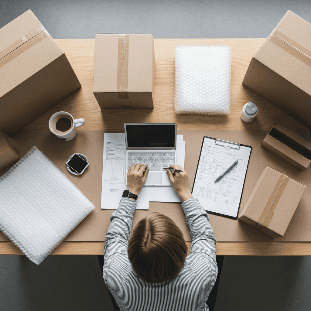 dropshipping supplier fulfillment center preparing marketplace orders for shipping