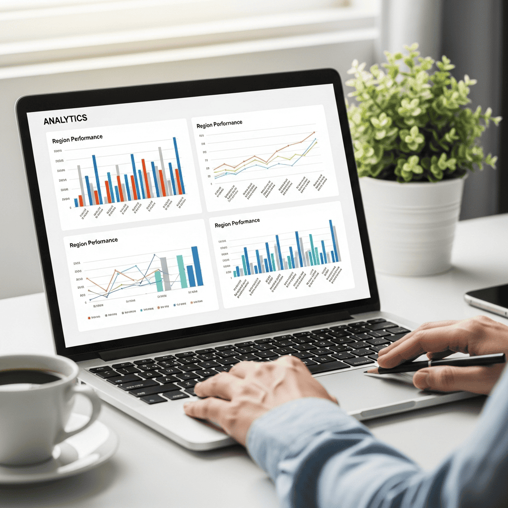 TikTok Shop multi-region analytics dashboard comparing global sales performance