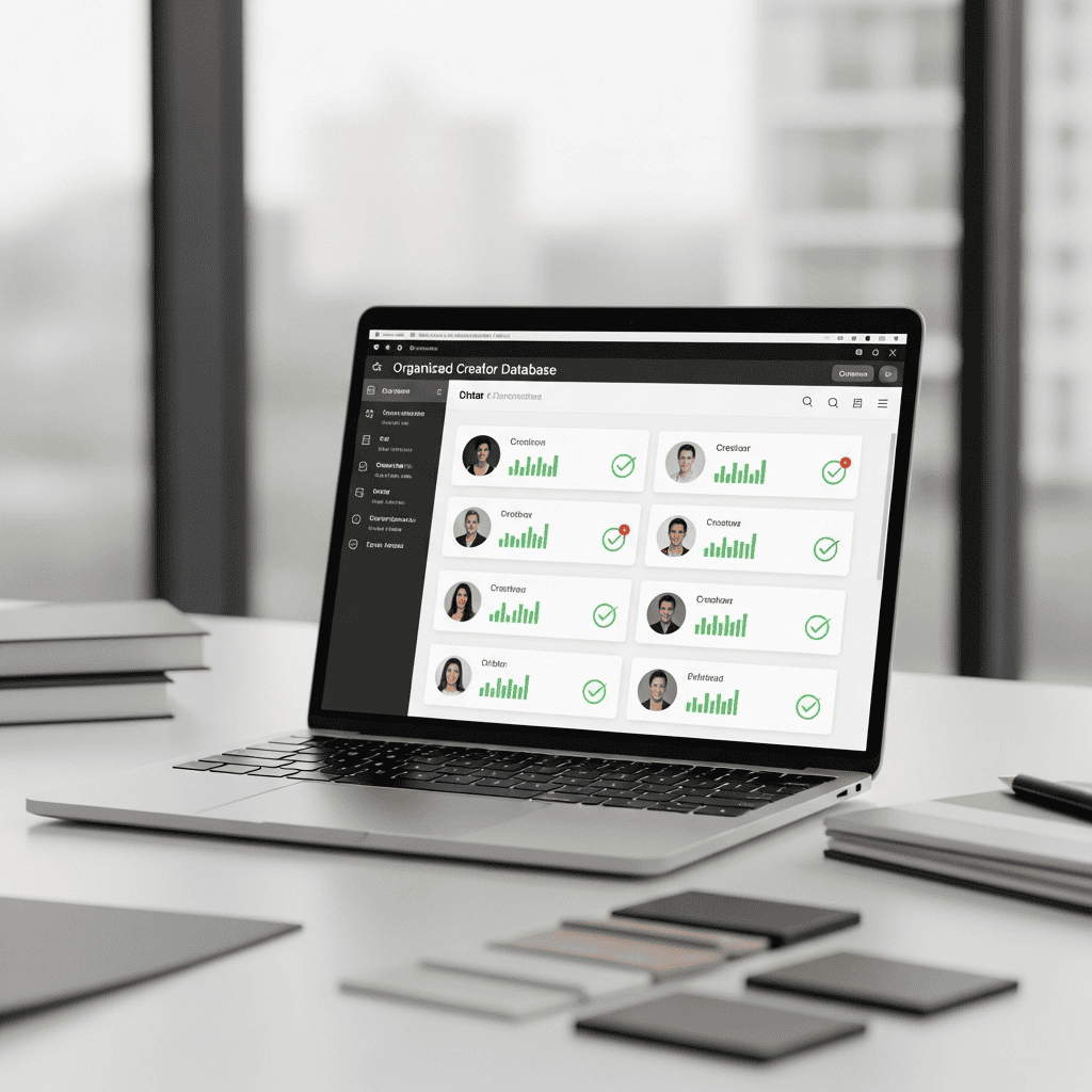 TikTok Shop creator vetting spreadsheet for sample seeding campaigns