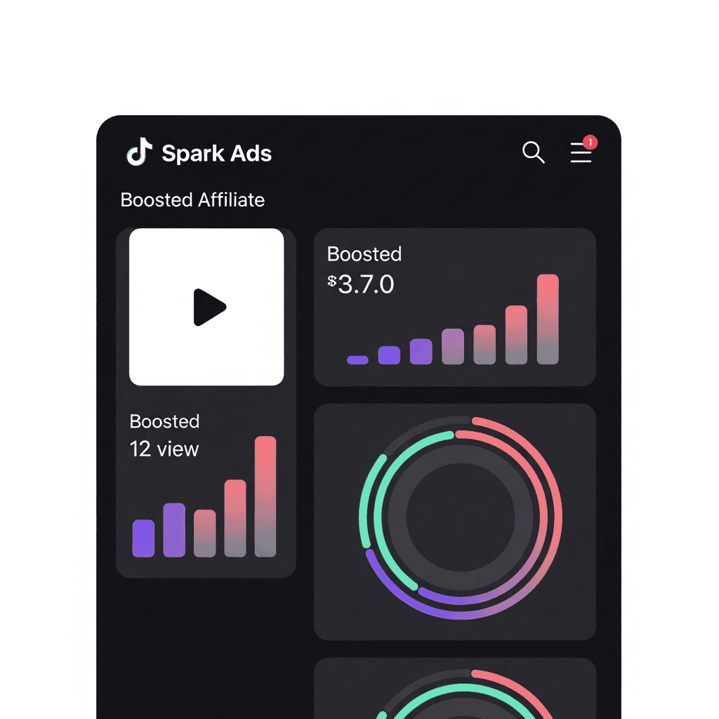 TikTok Spark Ads boosting affiliate content for dropshipping product visibility