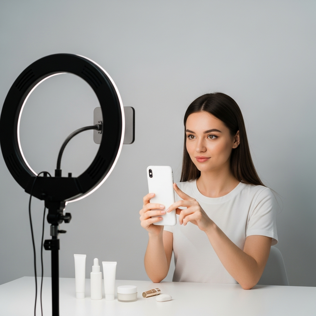 TikTok Live shopping skincare demonstration setup for higher conversion rates