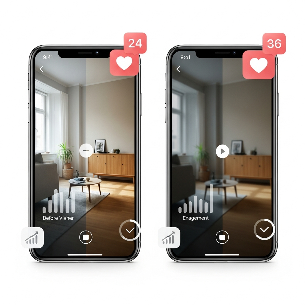 tiktok shop visual transformation test comparing high and low visibility product demonstrations