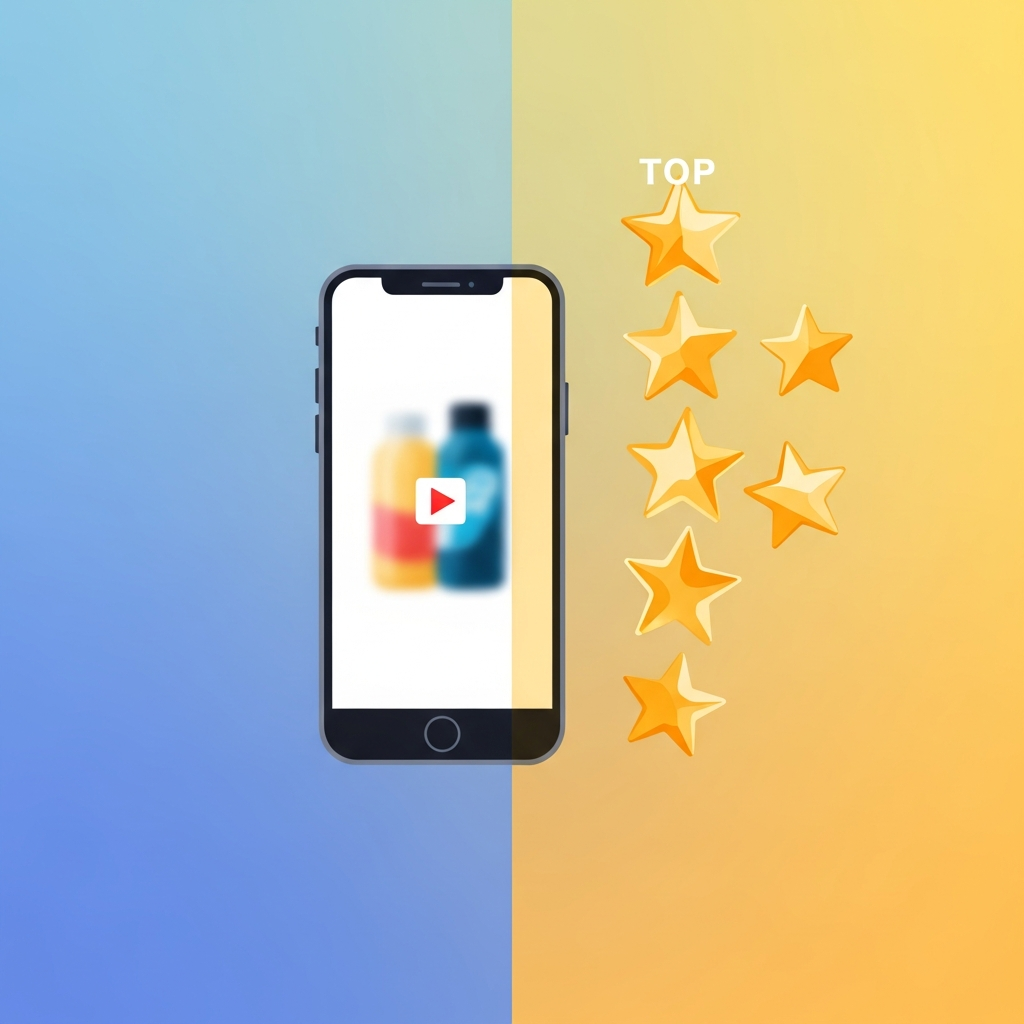 customer creating video review for TikTok Shop product with five star rating