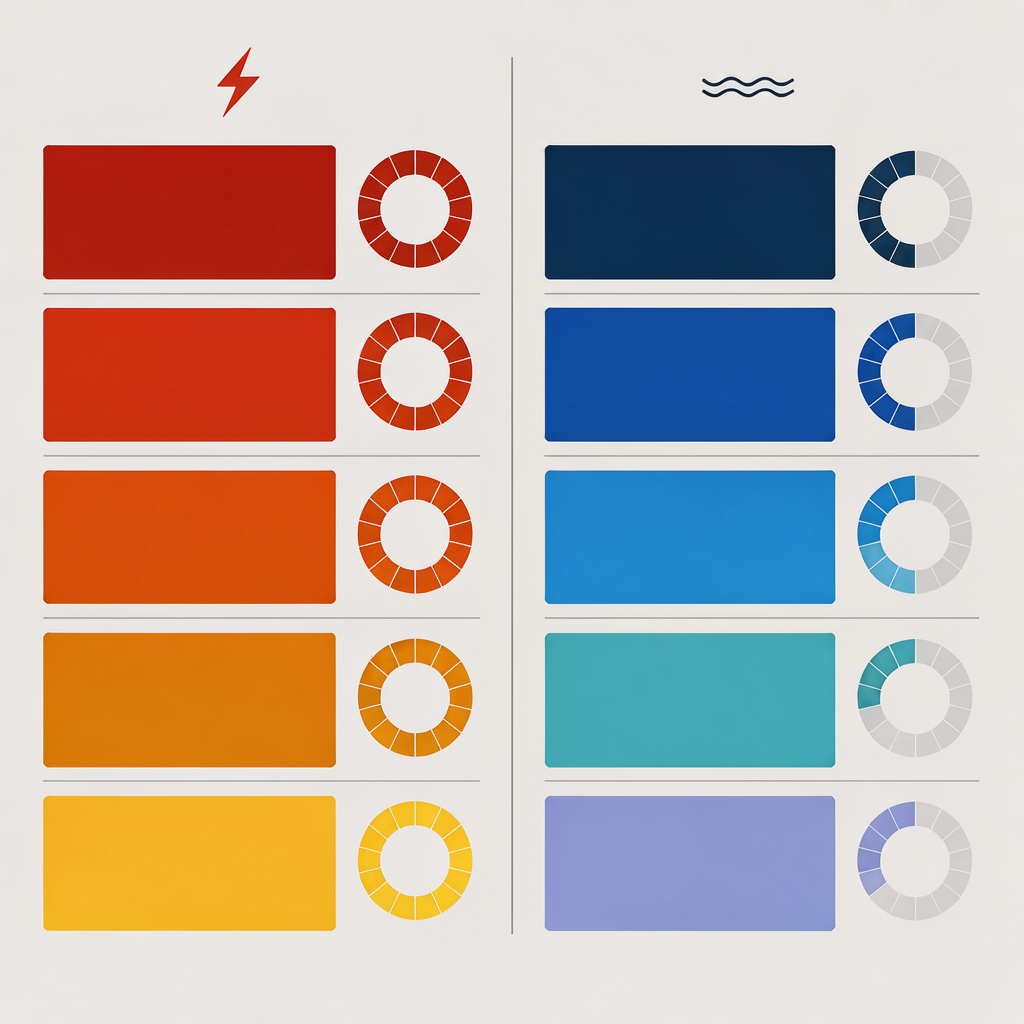 tiktok shop CTA button color psychology comparison warm versus cool tones